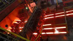 Continuous billet casting.