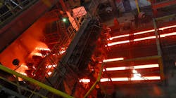 Continuous billet casting. Continuous billet casting.