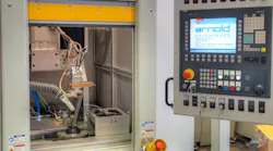 The Arnold Lasersystems Ravensburg compact cell for laser cutting of gears.
