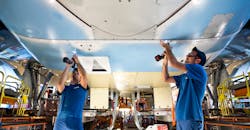 Airbus workers at A320 assembly line in 2019. Airbus workers at A320 assembly line in 2019.