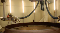The IMTS 2022 Additive Manufacturing Pavilion will showcase technology for large parts, such as this rocket engine nozzle liner for NASA, from exhibitor DM3D Technologies, booth 433020 in the McCormick Place West Building.