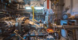 A hydrogen combustion test cell at the GE Research center, Niskayuna, N.Y. A hydrogen combustion test cell at the GE Research center, Niskayuna, N.Y.