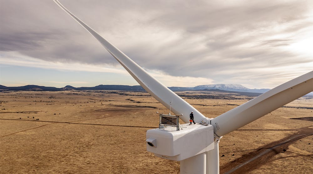 GE&rsquo;s Sierra series wind turbine, installed at Borderlands, N.M.