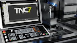 The TNC7 CNC control from HEIDENHAIN.