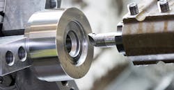 Machining a mold/die part by CNC turning. Machining a mold/die part by CNC turning.