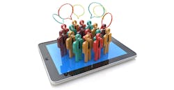 Creative social media, internet communication and business marketing corporate web concept: group of 3D color people figures on. Creative social media, internet communication and business marketing corporate web concept: group of 3D color people figures on.