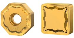 Available for many indexable milling product lines, the new KCK20B™ and KCKP10™ indexable milling grades come with a golden top layer for fast, easy wear identification, ensuring maximum tool life for each cutting edge. Available for many indexable milling product lines, the new KCK20B™ and KCKP10™ indexable milling grades come with a golden top layer for fast, easy wear identification, ensuring maximum tool life for each cutting edge.