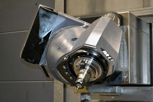 United Precision Services’ 45º Huron-type head for MTE milling machines.