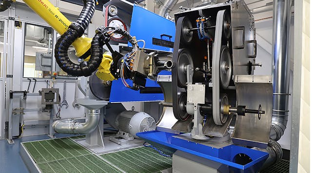 APS Robotic Automation Cell at the Higgins Grinding Technology Center in Northborough, Mass.
