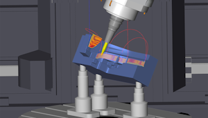 hyperMILL® VIRTUAL Machining Optimizer enables individual part programs to be linked with smooth, safe connections.