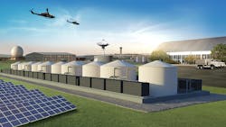 Lockheed Martin rendering of GridStar Flow energy storage system for the U.S. Army. Lockheed Martin rendering of GridStar Flow energy storage system for the U.S. Army.
