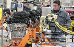 Stellantis Trenton, Mich. V-6 engine assembly line. Stellantis Trenton, Mich. V-6 engine assembly line.
