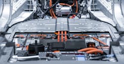 Electric car, lithium-ion battery pack and power connections. Electric car, lithium-ion battery pack and power connections.