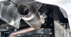 Auto exhaust/tailpipe close-up. Auto exhaust/tailpipe close-up.