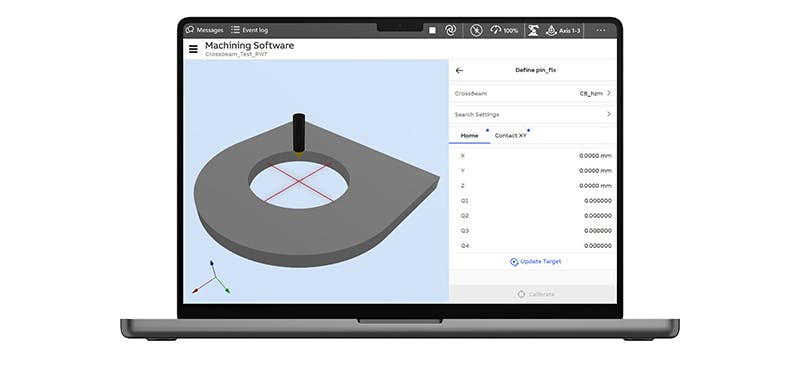 ABB&rsquo;s Machining Software is the first to integrate auto-calibration and path-tuning functions into a single intuitive tool. This simplifies the process of setting up new products while maximizing accuracy in machining applications including sanding, deburring, polishing, and dry ice cleaning. The Machining Software is a standalone tool that supports the IRB2600 robot used in the Machining Cell as well as a wide variety of robots from ABB.