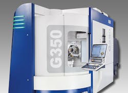 GROB G350 compact five-axis universal machine. GROB G350 compact five-axis universal machine.