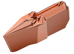 The Beyond Evolution GUP-V insert expands the series from grooving, cutoff, facing, and turning to profiling applications, too. The Beyond Evolution GUP-V insert expands the series from grooving, cutoff, facing, and turning to profiling applications, too.