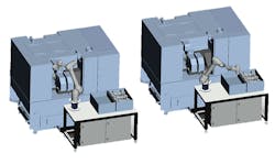 The NaShaft Eco-Superfinish center can be automated in different ways. Thanks to several sliding doors and openings, loading is possible from almost all sides – or from above. The NaShaft Eco-Superfinish center can be automated in different ways. Thanks to several sliding doors and openings, loading is possible from almost all sides – or from above.