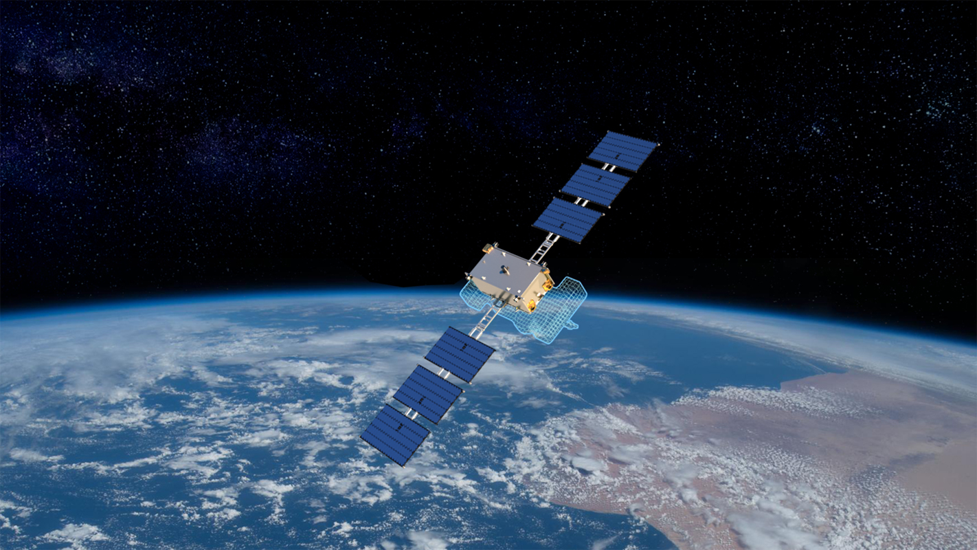Artist rendering of the Airbus-Northrop Grumman T1TL platform, based on the Arrow commercial satellite.