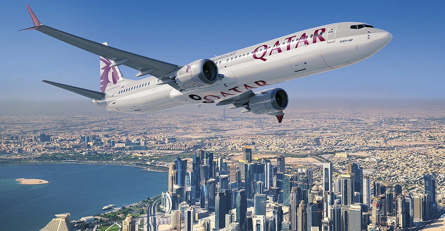 Qatar Airways 737 MAX 10.
