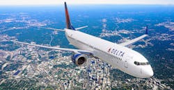 Delta Air Lines 737 MAX 10 aircraft. Delta Air Lines 737 MAX 10 aircraft.