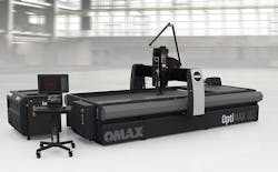 The OMAX Corp. OptiMAX 60X precision jet-machining center. The OMAX Corp. OptiMAX 60X precision jet-machining center.