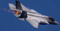 The USAF F-35A in flight. The USAF F-35A in flight.