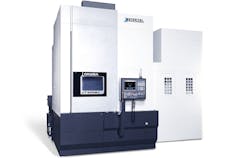 The Okuma America VT1000EX vertical lathe, introduced at IMTS 2022. The Okuma America VT1000EX vertical lathe, introduced at IMTS 2022.