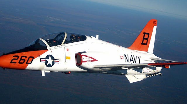 U.S. Navy T-45 flight trainer aircraft.