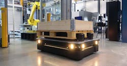 AGVs and AMRs can help to reduce manual transfers and forklift operations, reducing buffer sizes, increasing the automation level, and making production flow more predictable and reproducible. AGVs and AMRs can help to reduce manual transfers and forklift operations, reducing buffer sizes, increasing the automation level, and making production flow more predictable and reproducible.