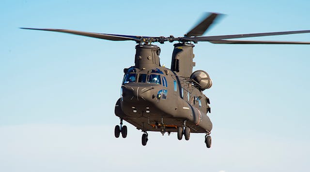 Boeing CH-47F Block II Chinook helicopter.