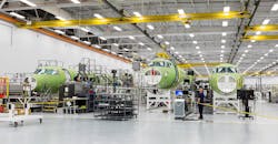 Gulfstream Aerospace G400 manufacturing, Savannah, Georgia. Gulfstream Aerospace G400 manufacturing, Savannah, Georgia.