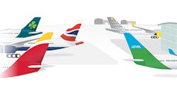 IAG includes Aer Lingus, British Airways, Iberia, LEVEL and Vueling. IAG includes Aer Lingus, British Airways, Iberia, LEVEL and Vueling.