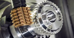 CNC hobbing mill. CNC hobbing mill.