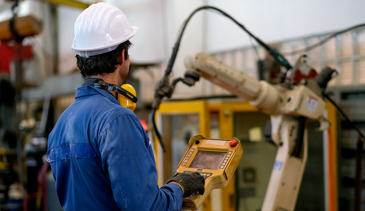 Manufacturing robot maintenance.