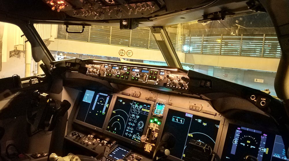 Boeing 737 MAX cockpit.