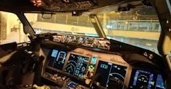 Boeing 737 MAX cockpit. Boeing 737 MAX cockpit.