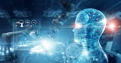 Manufacturing AI plus IoT illustration. Manufacturing AI plus IoT illustration.