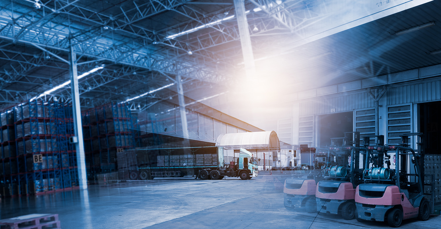 Background of transport and logistics supply chain.