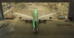 The last 747 left Boeing’s Everett, Wash. widebody factory in advance of its delivery to Atlas Air in early 2023. The last 747 left Boeing’s Everett, Wash. widebody factory in advance of its delivery to Atlas Air in early 2023.