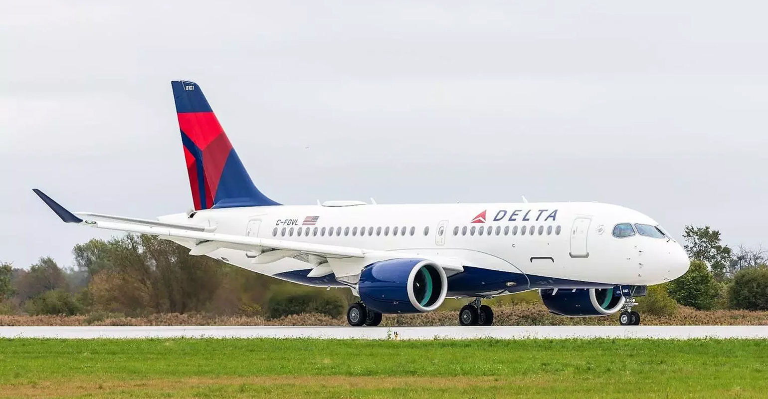 Delta Air Lines A220 jet.