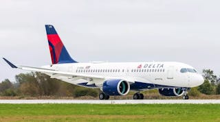 Delta Air Lines A220 jet.