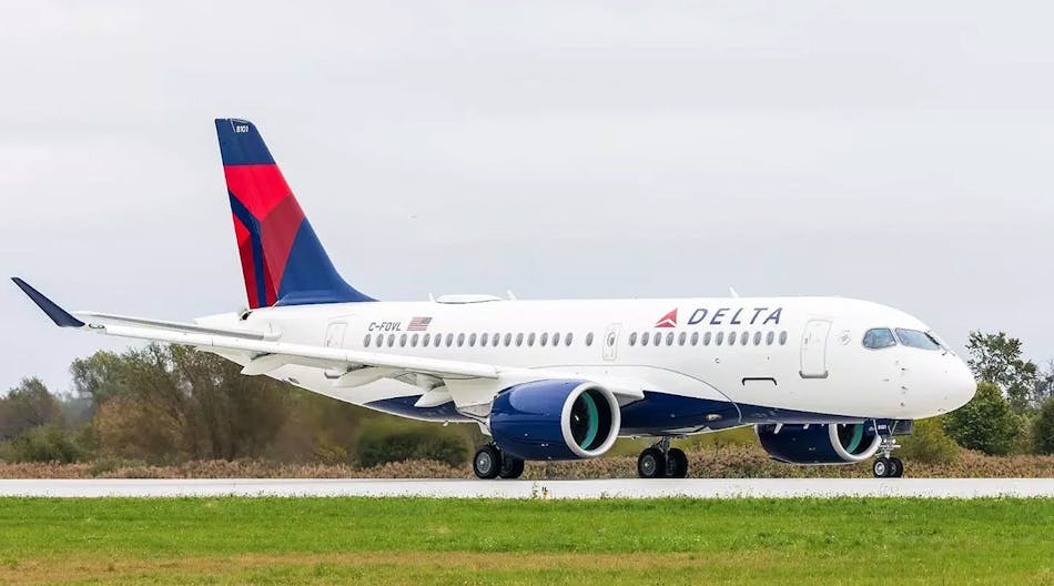Delta Air Lines A220 jet.