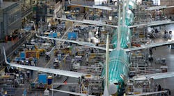 Boeing Next-Generation 737 final assembly line in Renton, Wash.