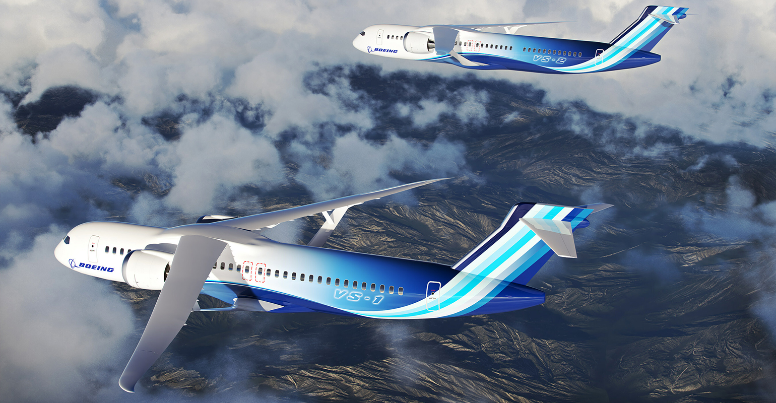 The Transonic Truss-Braced Wing concept foresees a single-aisle aircraft with thin but elongated wings, with diagonal struts that connect the wings to the fuselage for stability.