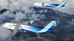 The Transonic Truss-Braced Wing concept foresees a single-aisle aircraft with thin but elongated wings, with diagonal struts that connect the wings to the fuselage for stability.