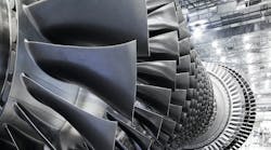A General Electric industrial gas turbine.