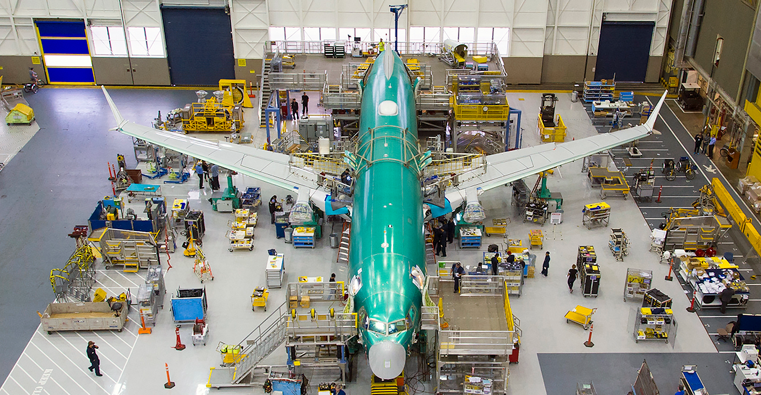 First 737 MAX completes assembly in Renton, Wash., 2015.