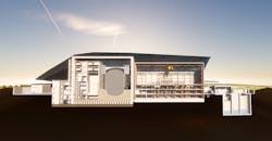 Rolls-Royce Small Nuclear Reactor concept illustration. Rolls-Royce Small Nuclear Reactor concept illustration.