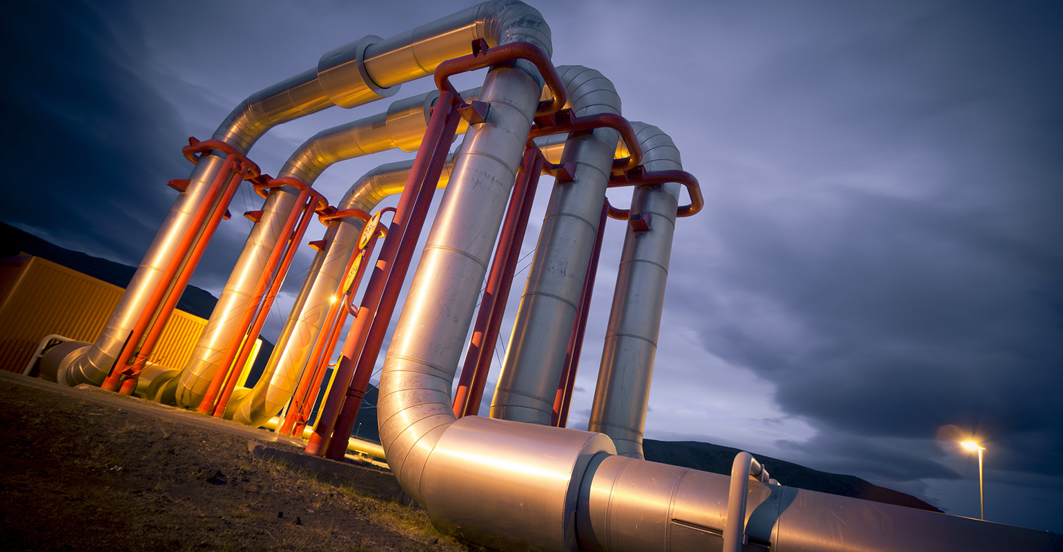 Geothermal energy extraction site.